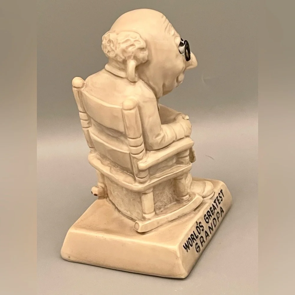 Vintage Russ Berrie World’s Greatest Grandpa Figurine 5”Unbreakable Statue